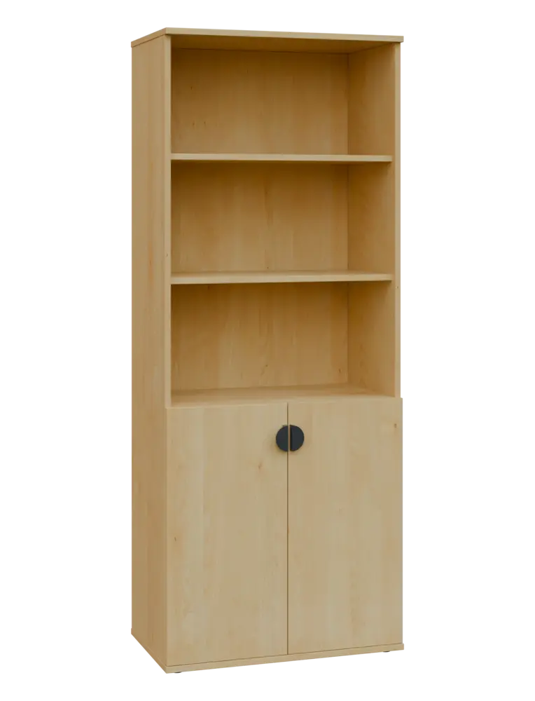 TN 5 - 7DN kancelářská skříň, 2-dveřová/nika, 1822x720x400, javor horský